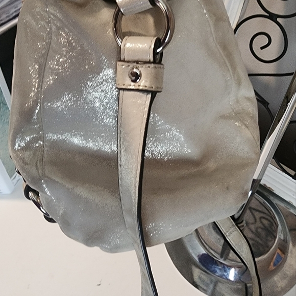 Coach Vintage Alexandra Elegant Cream Gold Shimmer Satchel Handbag - Picture 5 of 15